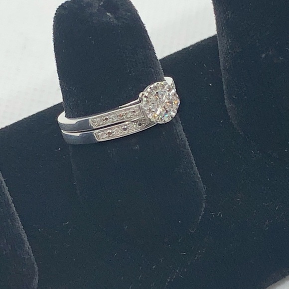 NWT: .2 CTTW DIAMOND / .925 SS BRIDAL SET SIZE 7 - Picture 10 of 15